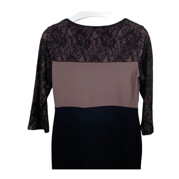 Cisa Dress Womens Sz Medium Mini Sheath Pencil Colorblock Lace Fall Casual Work - Picture 6 of 9